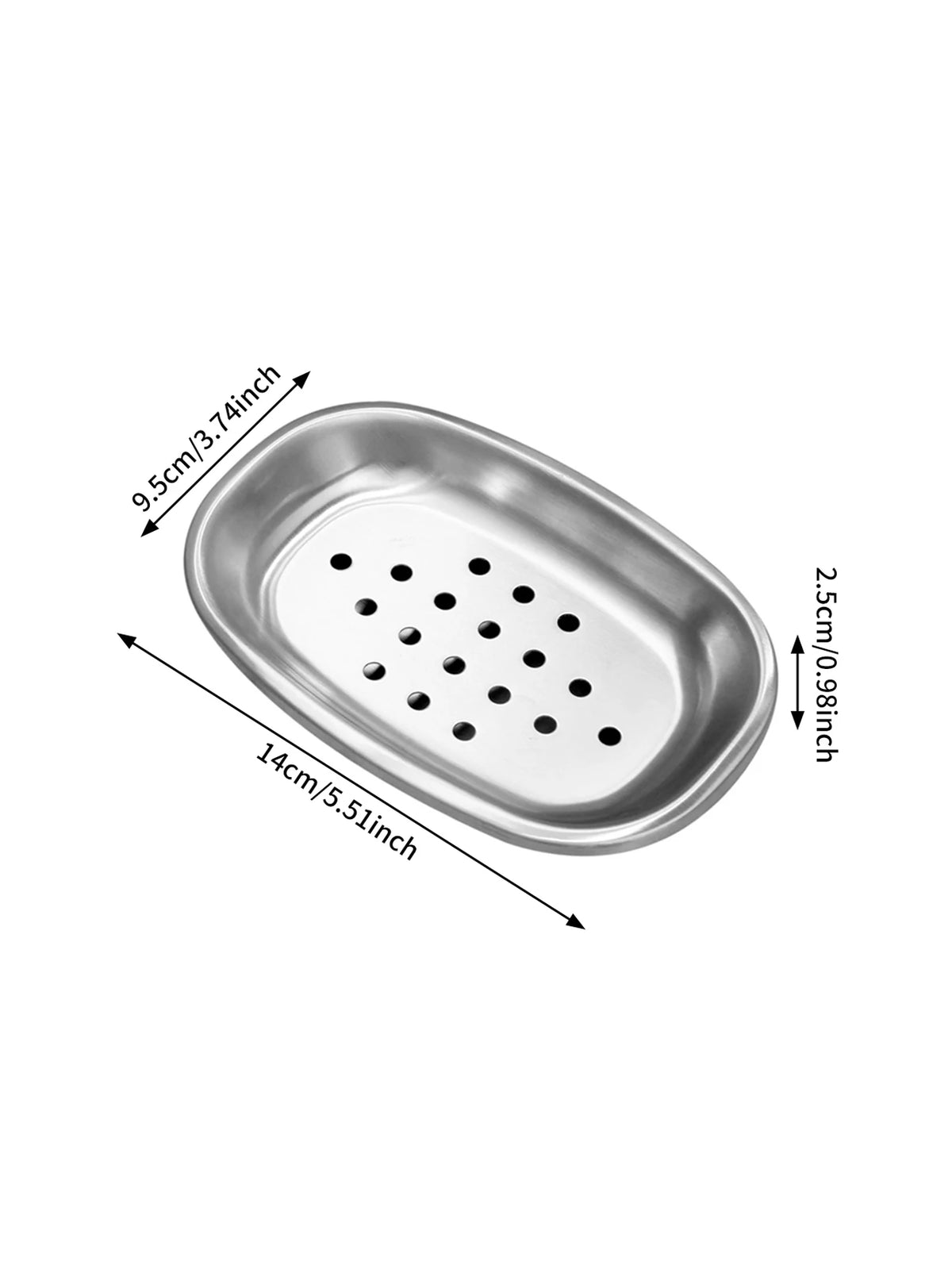 Light Luxury Stainless Steel Perforated Soap Box, Simple Bathroom Draining Rack, Soap Storage Rack