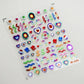 Cat's Eye 5D Gradient European Love Heart Gem Wing Crystal Geometric Colorful Self Adhesive Nail Art Stickers Manicure Decals