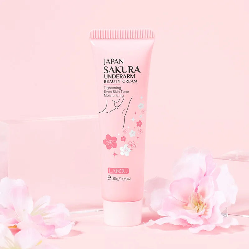 Laikou Sakura Underarm Cream Knee Buttocks Dark Skin  Improve Melanin Pigmentation Korean Skin Care Product 30g