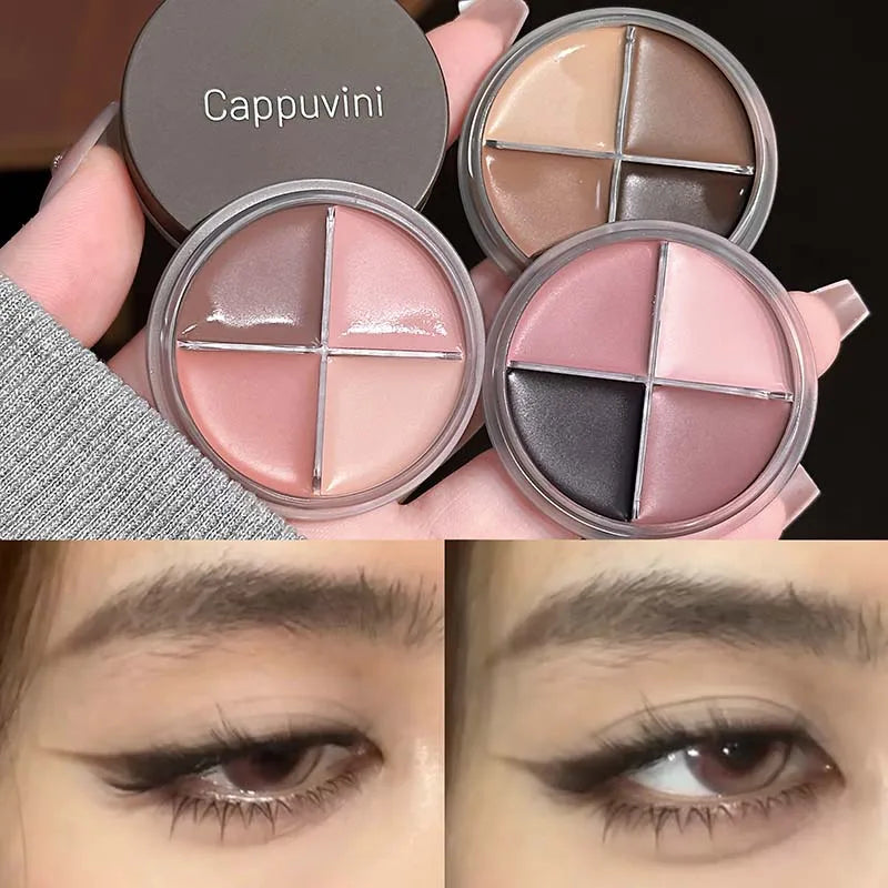 Cappuvini Matte Eyeliner Cream Long-Lasting Waterproof Sweatproof Smudge-Proof Natural Shaping Highlight Brightening Chinese Cos