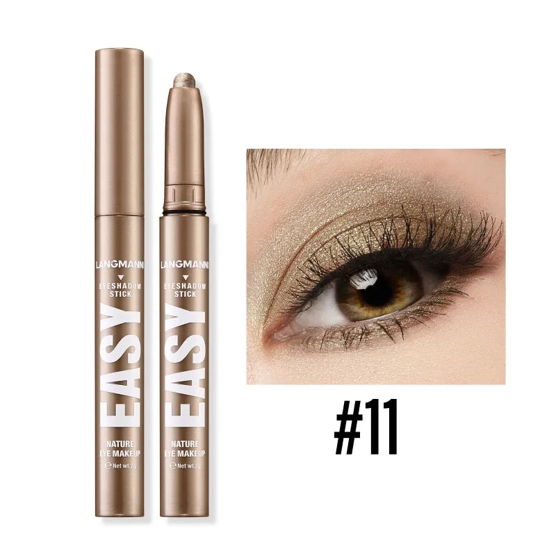 Waterproof Pearlescent Eyeshadow Pencil Stick Shimmer Highlighter Pencil Pearl Pigment Long Lasting Cream Eyes Make Up Cosmetic