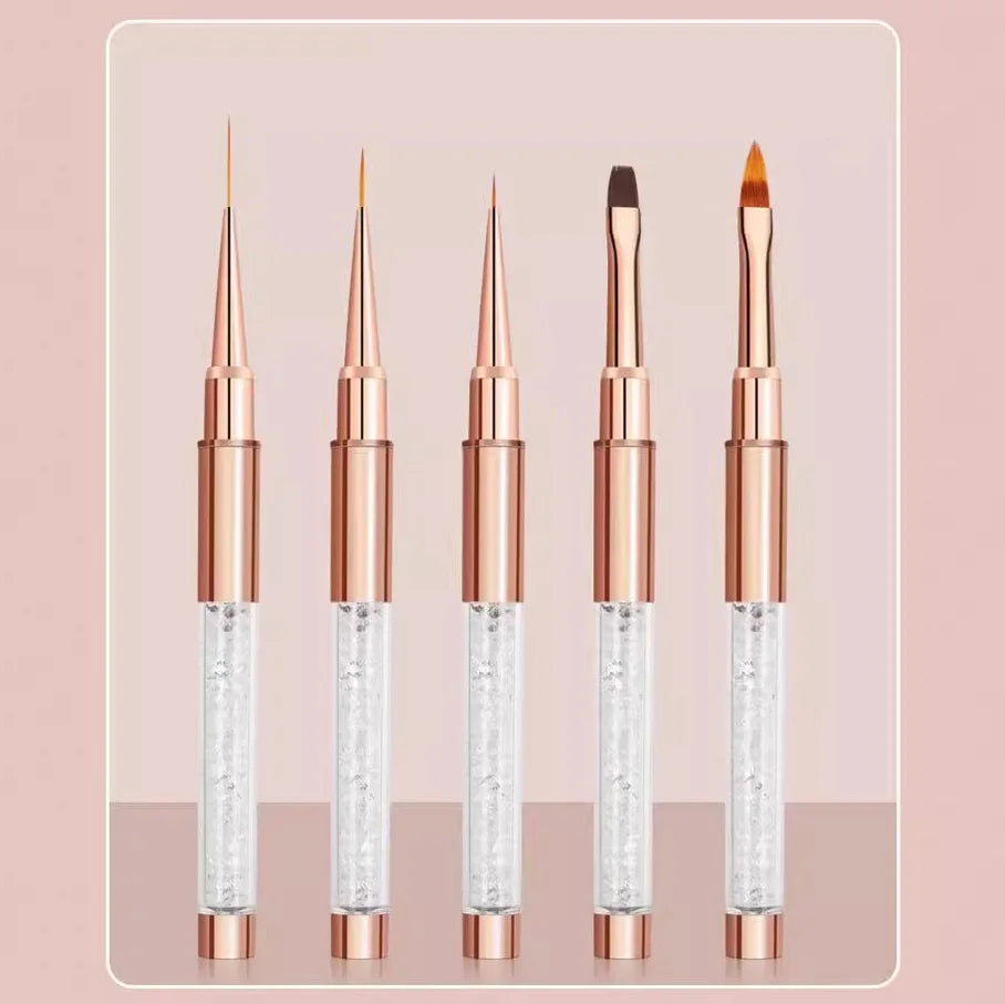 NEW 1/5 PCS Nail Brush for Manicure Art Brush Acrylic Nail Salon Brush Gadgets Nail Supplies for Professionals ZJS01