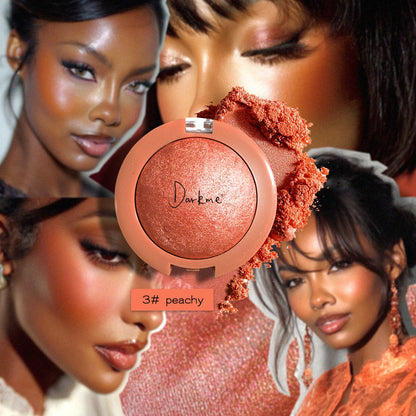 4 Color Highlighter Pearlescent Baked Brightening Blush Powder Cheek Tint Blusher Contour Highlighter Face Shadow Shimmer Rouge