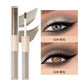 QIBEST Double-ended Flash Liquid Eyeshadow Contour Blush Pigment Silk Flash Matte Natural Blush Makeup Cream