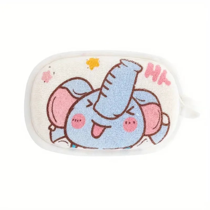 Baby Bath Sponge,Children Scrub Bath Towel, Cartoon Cleaning Brush for Kids Toddlers Newborns, Shower Head Hair Washing Massage