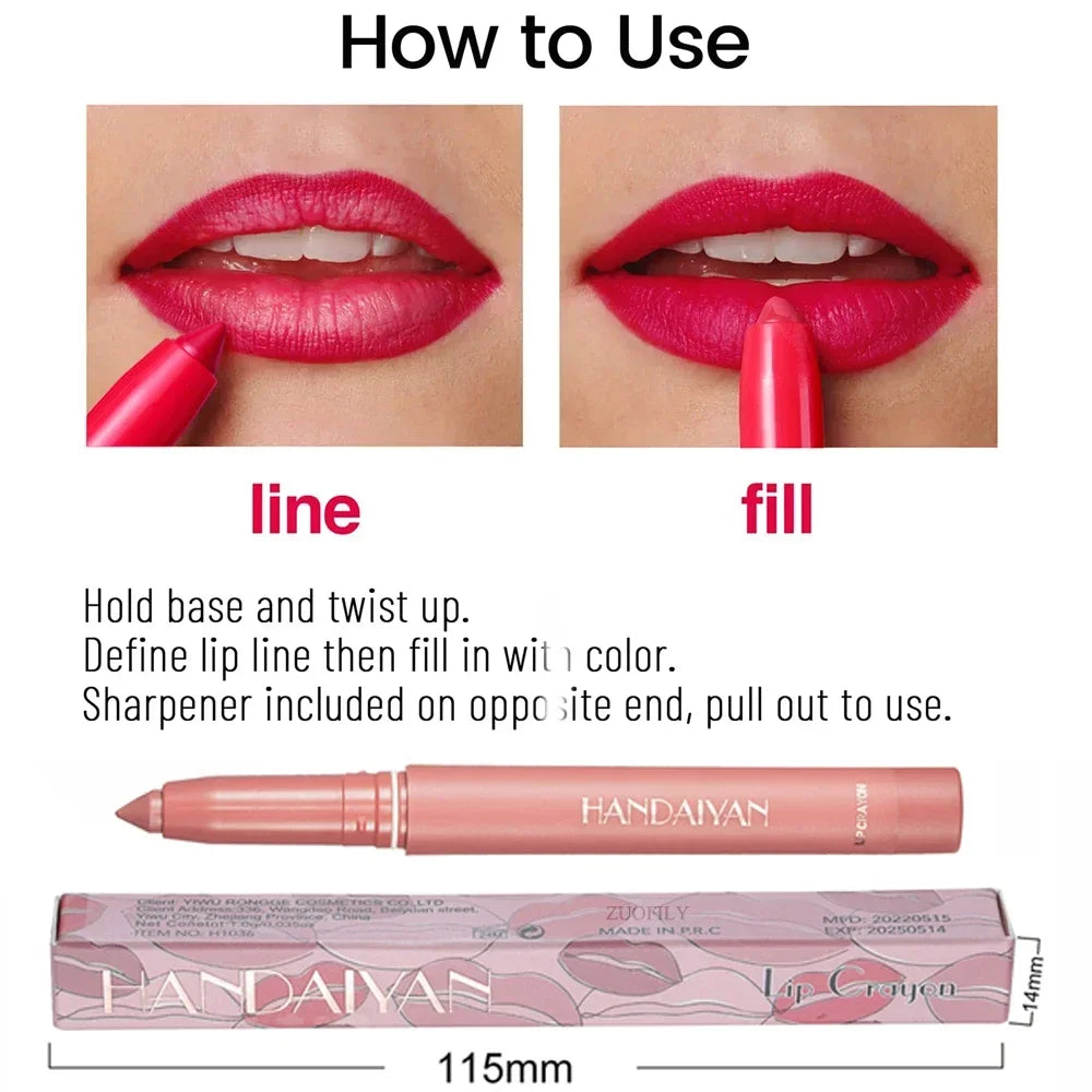 12 Colors Velvet Matte Lipsticks Waterproof Long Lasting Nude 2 IN 1 Stick on-Stick Cup Lips Makeup Tint Pen Daily Makeup Tools
