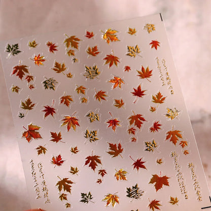 Gold Snowflake Bowknot Snowman Lovely Christmas 3D Self Adhesive Nail Art Sticker Rhinestone 5D Embossed Reliefs Manicure Decals