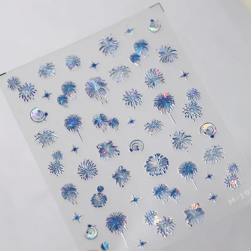 Golden Thread Butterfly Jelly Series Nail Art Stickers High Quality New Bronzing DIY Manicure Decal Decoration