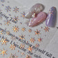 5D Laser Christmas Nail Stickers Crystal Diamond Nail Stickers Retro Gilded Snowflakes Self Adhesive Nail Art Decoration Sticker
