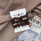3Pcs/Set Smooth Silky Hair Scrunchies Women Ponytail Holders Rubber Bands Hair Ties Silk Satin Solid Color Small Intestine Ring