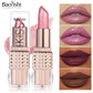 12 Colors Glitter Shiny Lipstick Waterproof Long Lasting Pearlescent Shimmer Lip Tint Diamond Easy Color Lipstick Deluxe Makeup