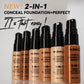MLSMILE 6 color Powder Foundation long-Lasting Waterproof, Moisturing Sweat resistant and easy to open Oil-control concealer