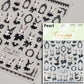 Lovely Cat Bunny Bowknot Poker Crown Lock Key Easter Eggs Love Cute Rabbit Mushroom Chick Flower Dog DIY Nail Art Stickers Decal