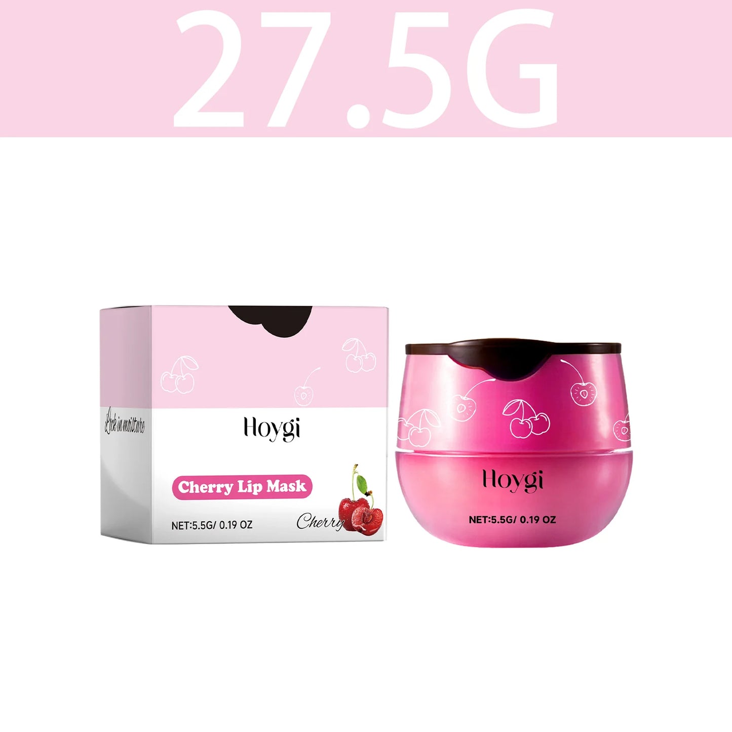 HOYGI Cherry Beeswax Lip Sleep Mask Deep Hydration Nourishing Repair Lips Balm Night Sleeping Maintenance Moisturizing Lip Care