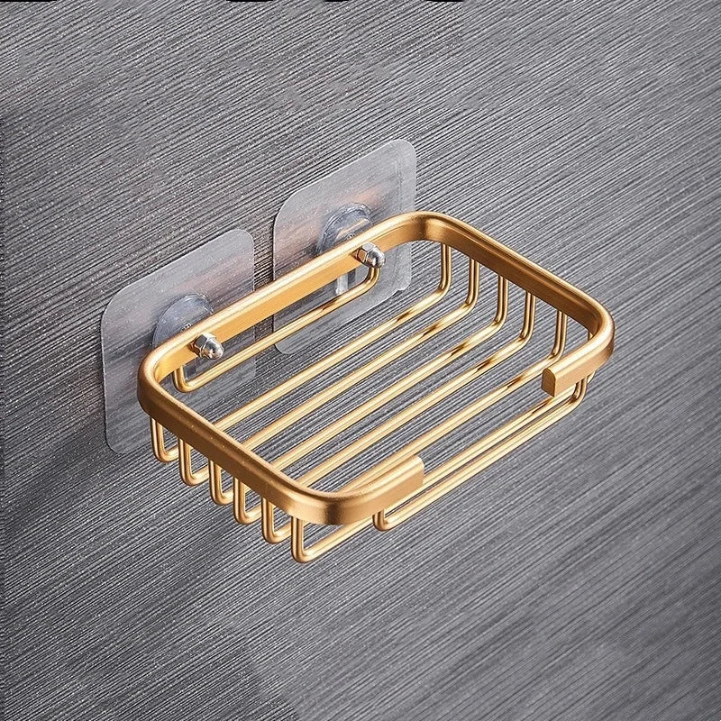 Gold Soap Dishes Soap Basket Wall Mounted Soap Dish Bathroom Accessories Bathroom Furniture Toilet Balcony Glass Soap Holder