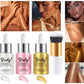 Body Shimmer Oil Set Liquid Highlighter Long Lasting Sequin Illuminating Moisturizing Highlight Facial Contour Brightening Mak