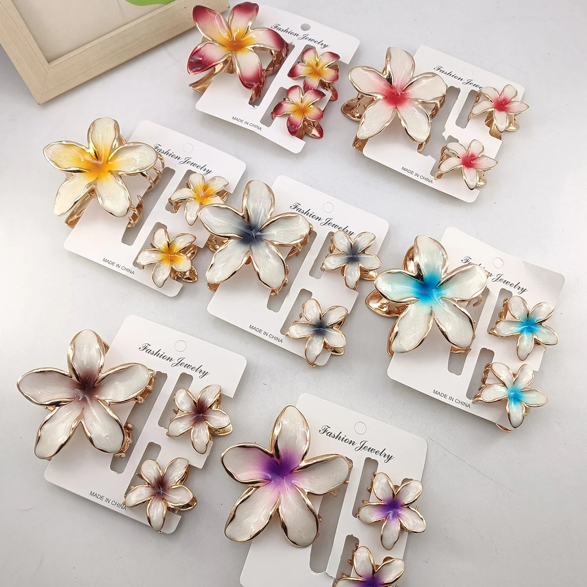 3/6 Pcs Alloy Flower Hair Claw Clips for Women Beach Holiday Hair Claw Stylish Shopping Headwear Female Hair Accessory