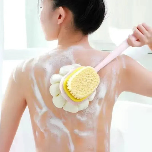 Loofah Back Scrubber Long Handle Shower Body Brush with Soft Mesh Sponge for Women Skin Exfoliating Bath Massage back scrubber