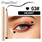 Double Head Stamp Liquid Eyeliner Smudge-Proof Quick Drying Waterproof 2 in1 Colorful Love Star Butterfly Eye Line Pencil Makeup
