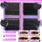 DIY Cluster Lashes 3‑Fold Eyelash Book Large Capacity 6 Styles Mixed Individual Lashes 8‑16mm Spiky Manga Cat Eye Lash Extension