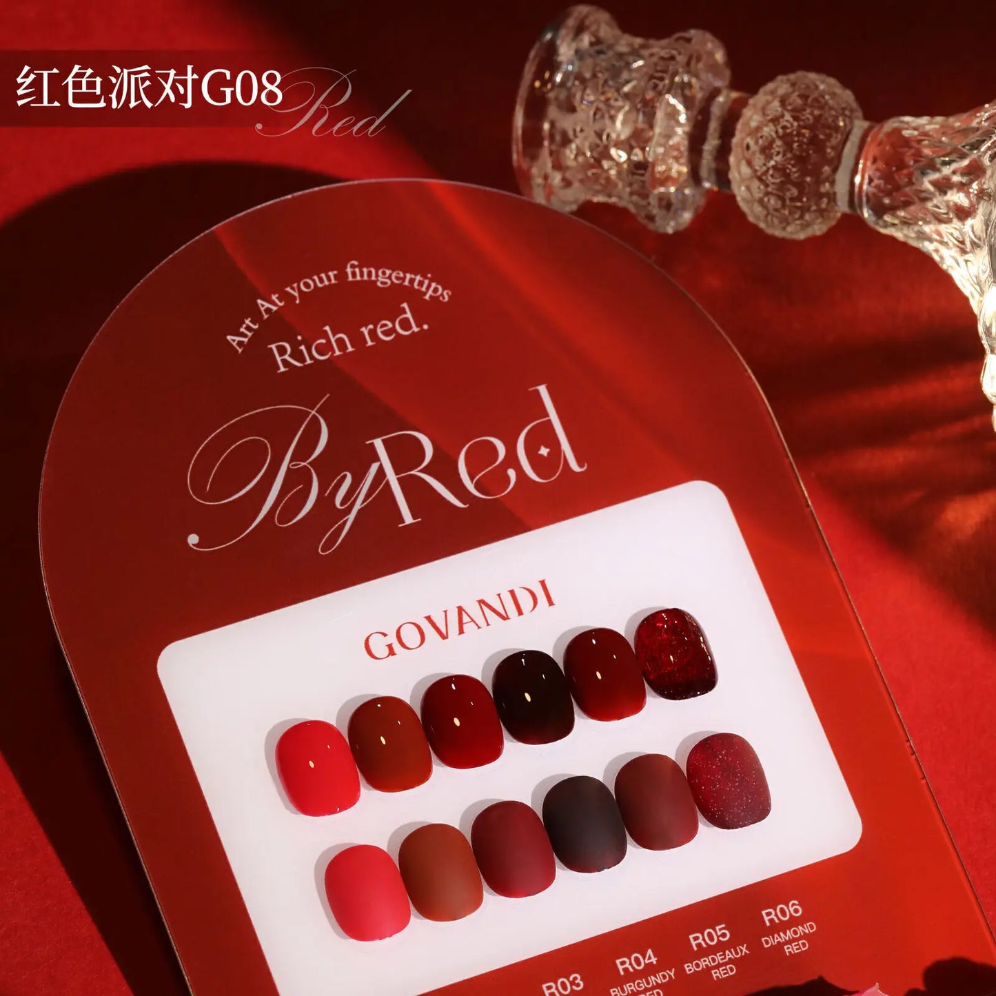 High Quality Christmas Gift Winter Red Nail Gel Set With Nail Polish Color Card UV Gel Kit For Professional Manicure Nail Salon