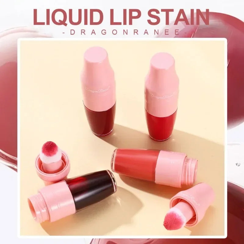 Multi Purpose Liquid Blusher Dye Lip Cheek Liquid Lip Glaze Gloss Waterproof Non-stick Cup Lip Stain Blush Tint Lasting Makeup