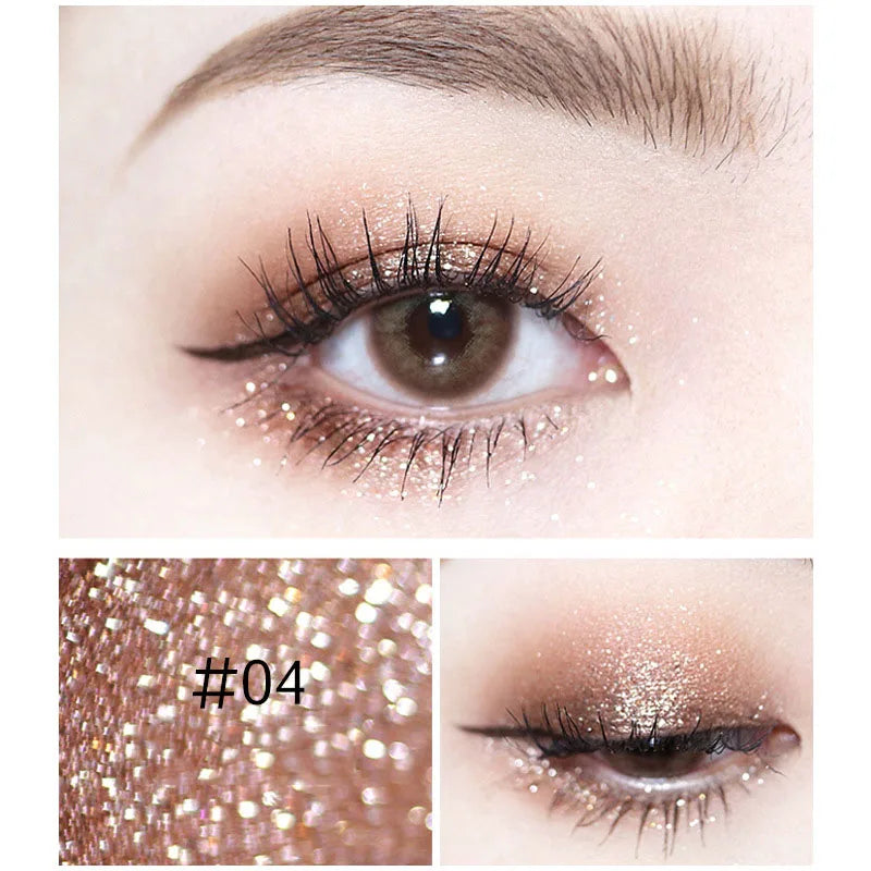 1Pcs Professional Shiny Liquid Eye shadow Eyeliner Cosmetics for Women Pigment Silver Rose Gold Color Glitter Cheap Makeup