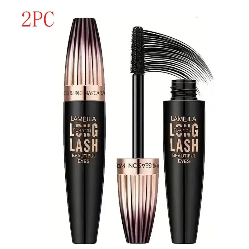 Waterproof 4D Mascara Thick Long Smudge-proof Plump Encrypted Long-lasting Curling Large Eye Makeup Makeup Tools