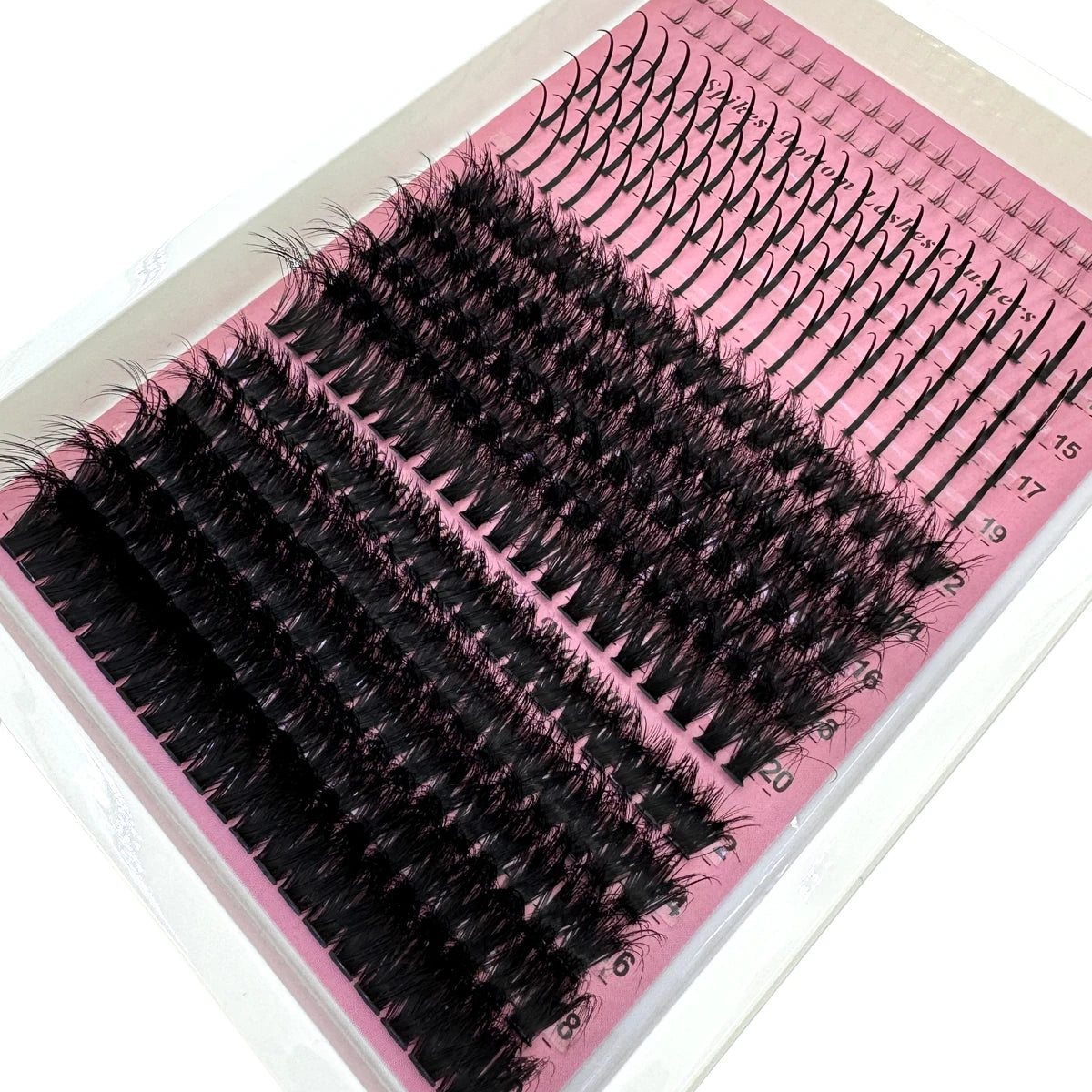 15Rows Lash Clusters Spikes Eyelash Extensions Spiky Lashes Extension Thick Individual Cluster Lashes with Spikes&Bottom Lashes