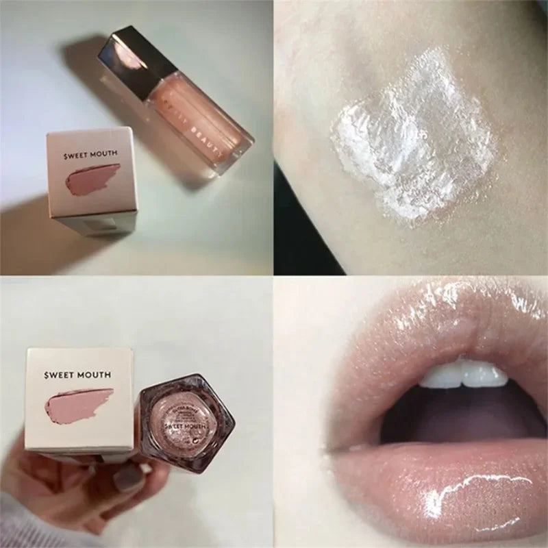 Fenty Beauty Lip Gloss Lipstick Water Gloss Highlight Mirror Lasting FUSSY HEAT RIRI Sparkling Charming Moisturizing Lip Care