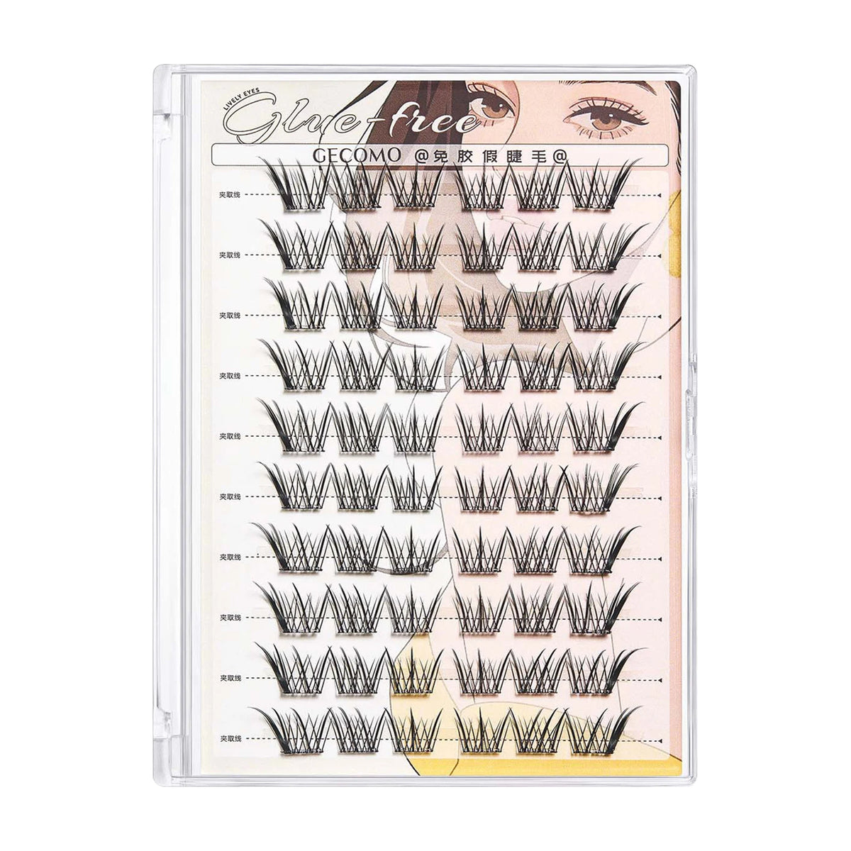 3/6/10 Rows Natural Charming Lashes Y2k Segmented Foxes Eyelash Extension Fluffy Single Clusters False Eyelashes Makeup Tools