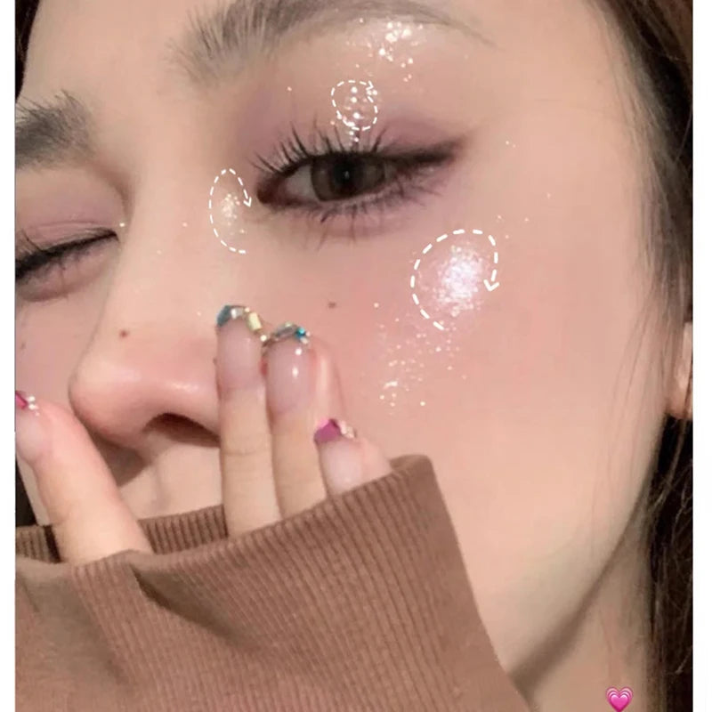 Liquid Eyeshadow Pearlescent Shimmer Silkworm Glitter Eyes Korean Makeup Fine Sparkling Eye Shadow Eyeliner Highlighter Cosmetic