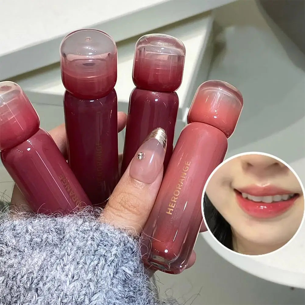 Tulip Pink Lip Glaze Mirror Water Lip Gloss Moisturizing Liquid Lipstick Long-Lasting Shiny Lip Gloss Student-Friendly Cosmetics