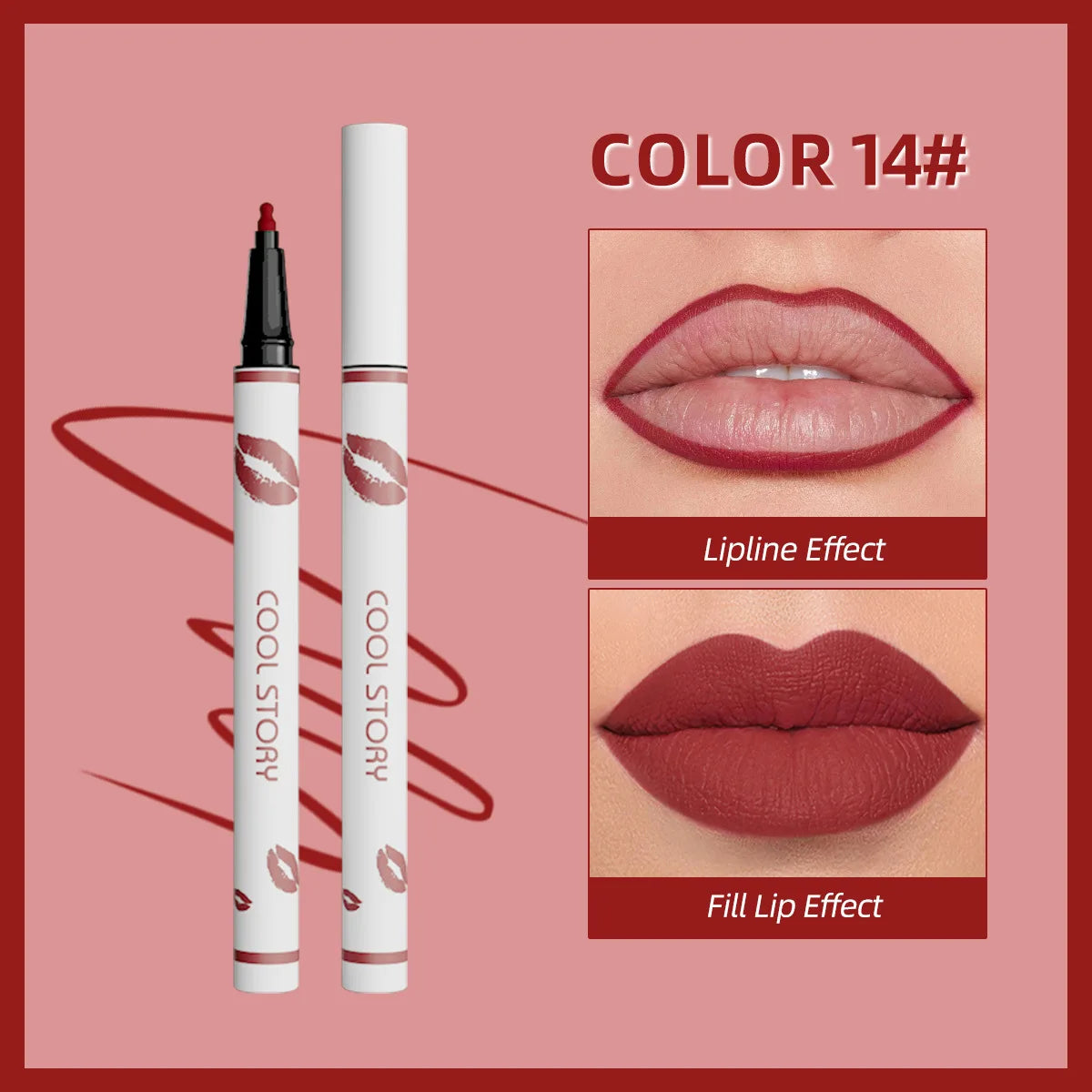 Liquid Matte Lipliner Pencil Waterproof long Lasting Lipstick Pen Natural Quick Drying Lip Liner Outline Lips Contour Makeup