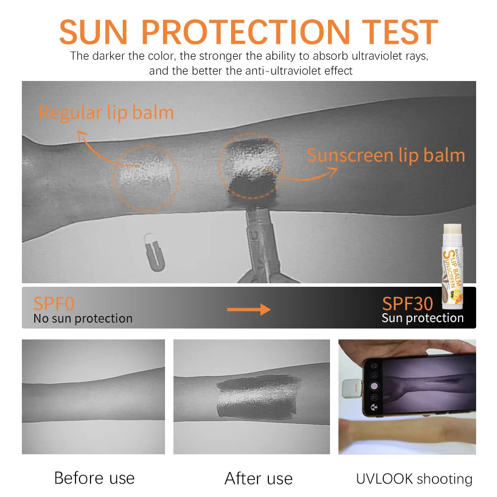 New Sunscreen Lip Balm SPF30 Hydrating Lip Sunblock For Protects Travel Size Sunscreen For Lips Soothes And Moisturizes Lips Sun