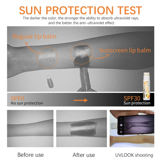 New Sunscreen Lip Balm SPF30 Hydrating Lip Sunblock For Protects Travel Size Sunscreen For Lips Soothes And Moisturizes Lips Sun