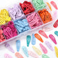 60pcs/lot Colorful Y2K BB Hair Clips Mini Metal Waterdrop Hair Pins Clips Snap Barrettes For Girls Hair Accessories