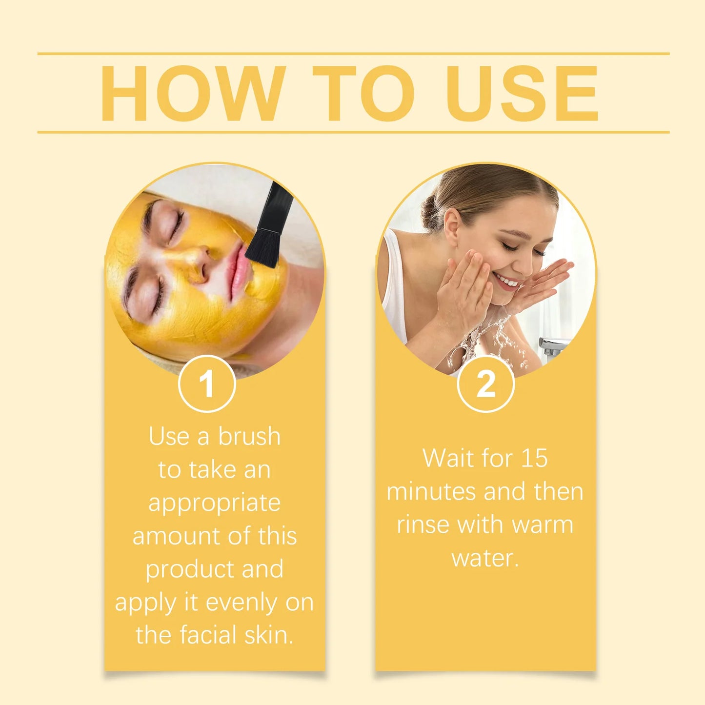 Vitamin C Turmeric Clay Mask, Brightening & Nourishing Facial Treatment, Hydrating Turmeric Face Mask