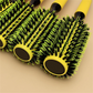 Professional 1PC 6 Sizes Round Wooden Hair Brush Boar Bristle Mix Nylon Salon Women Hair Styling Tools Yellow Brazil Hair Curler