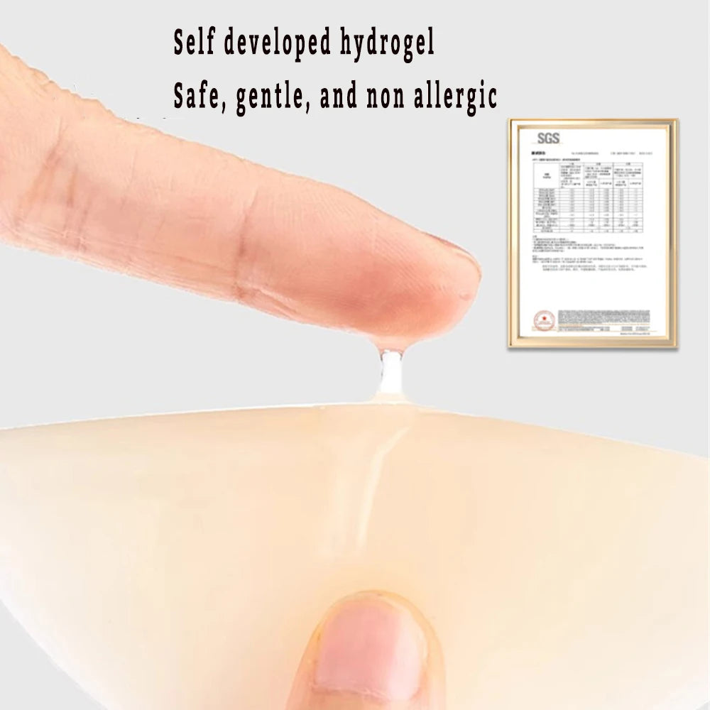 No Glue Sticky Nipple Cover Plunge Droplet Invisible Bra Ultra Thin Seamless Silicone Nubra Stickers Lifting Breast Pads Pasties
