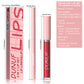 Matte Lip Gloss Lip Liner Set, 2pcs Waterproof Non-sticky Long-Lasting Lipstick, Nude Deep Red Mauve, Y2K Makeup Christmas Gift