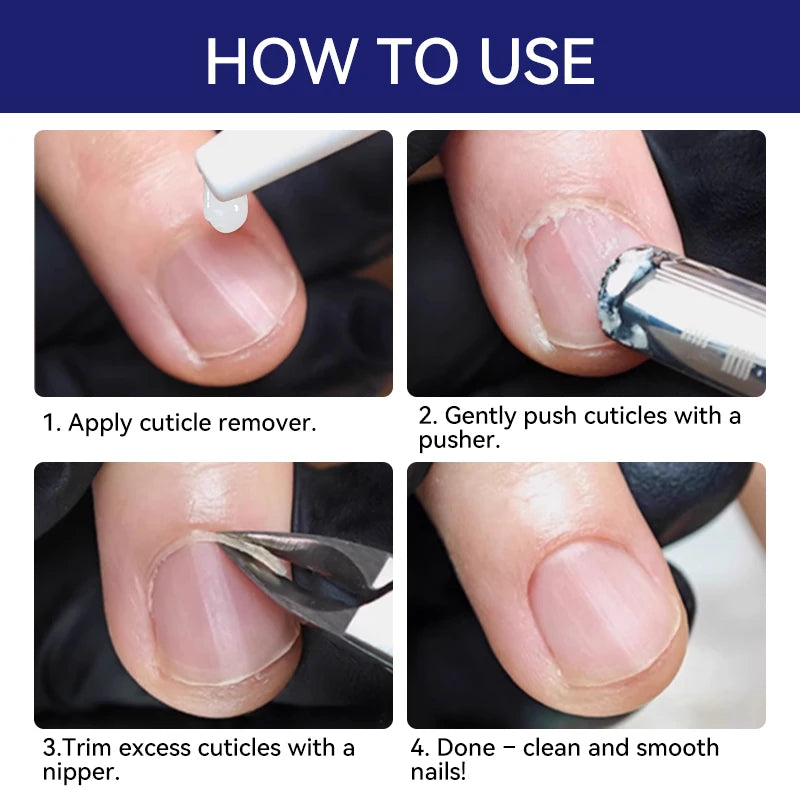 LILYCUTE 30ml Nail Cuticle Remover Quick Softening Gel For Nail Dead Skin Gentle Remover Manicure Care Easy Cuticle Cleaner Tool