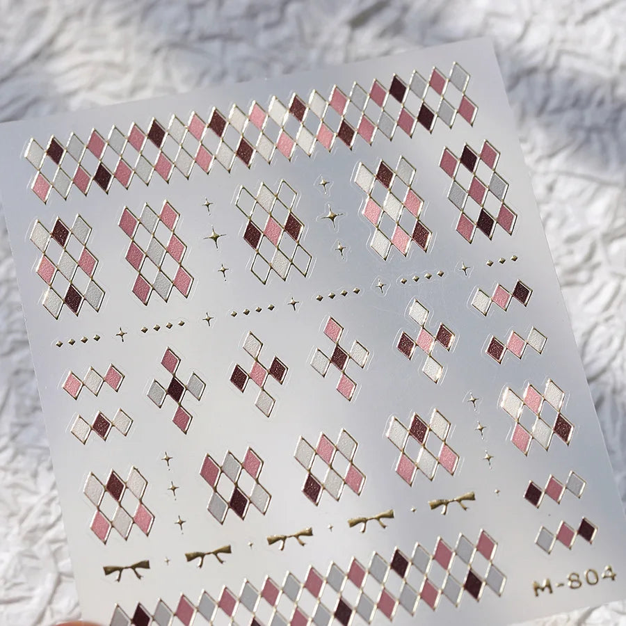 1pcs White 5D Pearl Lace Wave Lines Nail Art Stickers Elegant Exquisite Nail Decoration Decals DIY Self Adhesive Transfer Slider
