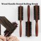 Boar Bristle Round Hair Brush Set Nylon Pin Wooden Handle for Straightening Curling Volumizing Detangling  Salon Styling Tools