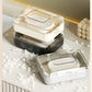 Soap Dish with Lid, Portable Travel Soap Box, Double Layer Drainable Soap Holder for Bathroom Shower Sink Countertop