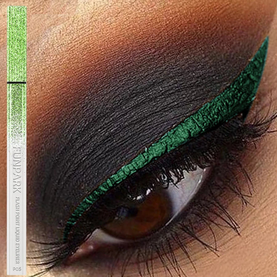 1PC Green Waterproof Eyeliner Sweat-proof Long Lasting Non-smudged Fast Drying Eye Liner Korean Makeup for Women Liquid Pen