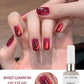 Jelly Red Glass Cat Eye Gel Polish 12ML Holographic Glitter Shimmer Translucent Red Color Magnetic Nail Polish Salon DIY at Home