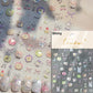 Lovely Cat Bunny Bowknot Poker Crown Lock Key Easter Eggs Love Cute Rabbit Mushroom Chick Flower Dog DIY Nail Art Stickers Decal