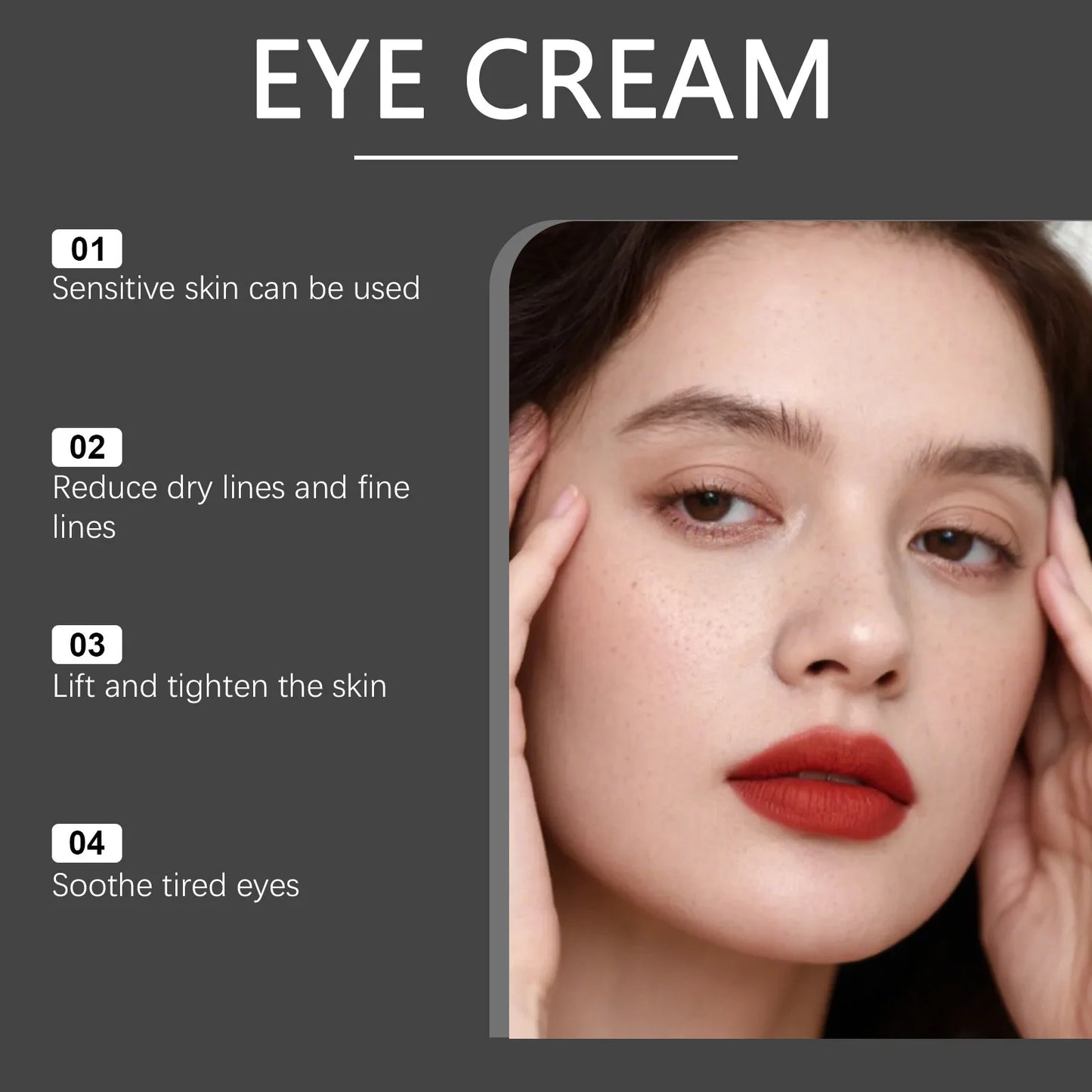 Firm Eye Cream Lifting Tighten Alleviate Eye Bags Dark Circles Moisturize Peptide Eye Cream