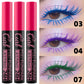 3pcs Colorful 3D Eye Blue Green Purple Mascara Waterproof Lengthens Eyelashes Extension Silk Fiber Mascare Long Lasting Eye Makeup for Women Cosmetic Korean Make up